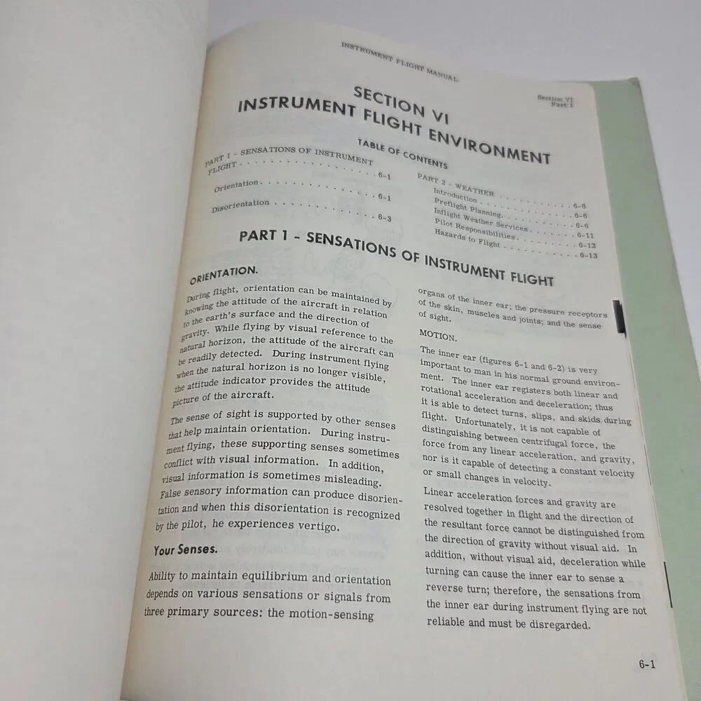 Vintage US Navy NATOPS Instrument Flight Manual 1967 Vietnam War Era Aviation
